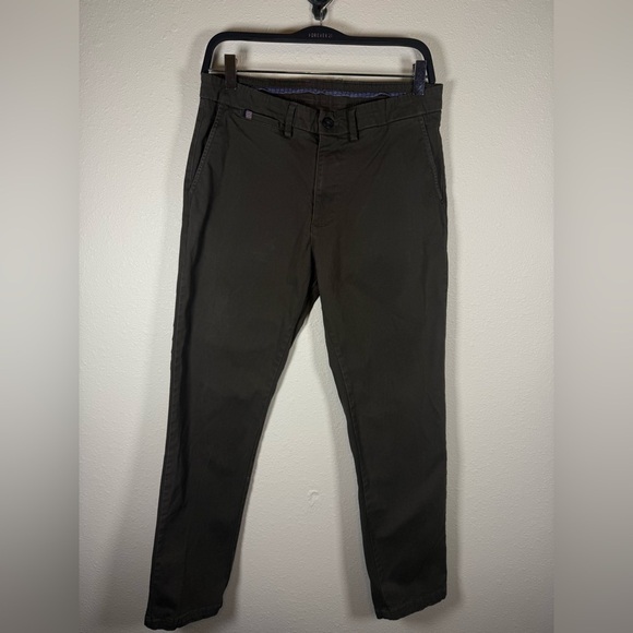 Coveri Other - Coveri Tailored Green Men’s Chinos 30x29 Cotton Stretch Slim Fit Italy